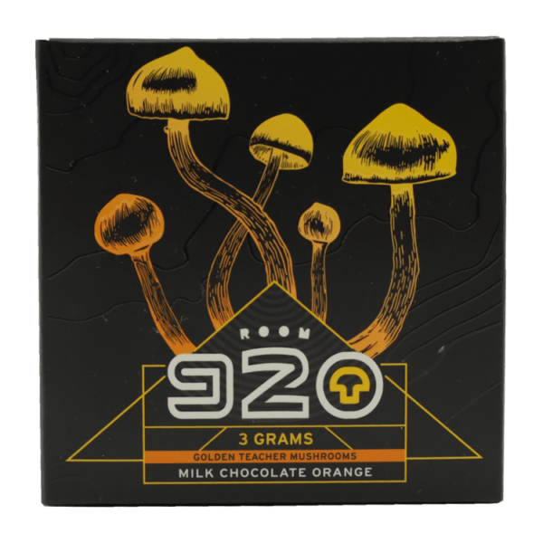 Room 920 - Mushroom Chocolate Bar - Milk Chocolate Orange - 3 grams | Deadhead Chemist Canada